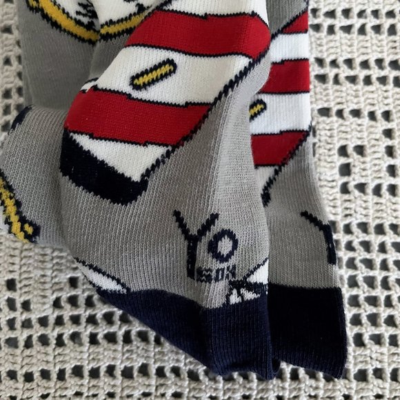 NEW with tags YoSox grey, red, navy, white & yellow socks men’s size 7-12 rare - Picture 5 of 9